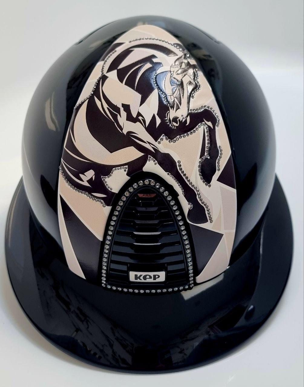 0d50b17b34ce11f1b7bf00155d3e6f0a_ccdbf7bd372711f1b7bf00155d3e6f0a Шолом Cromo 2.0 Polo Polish Black + Furius Brown + Crystals від KEP - Зображення 1