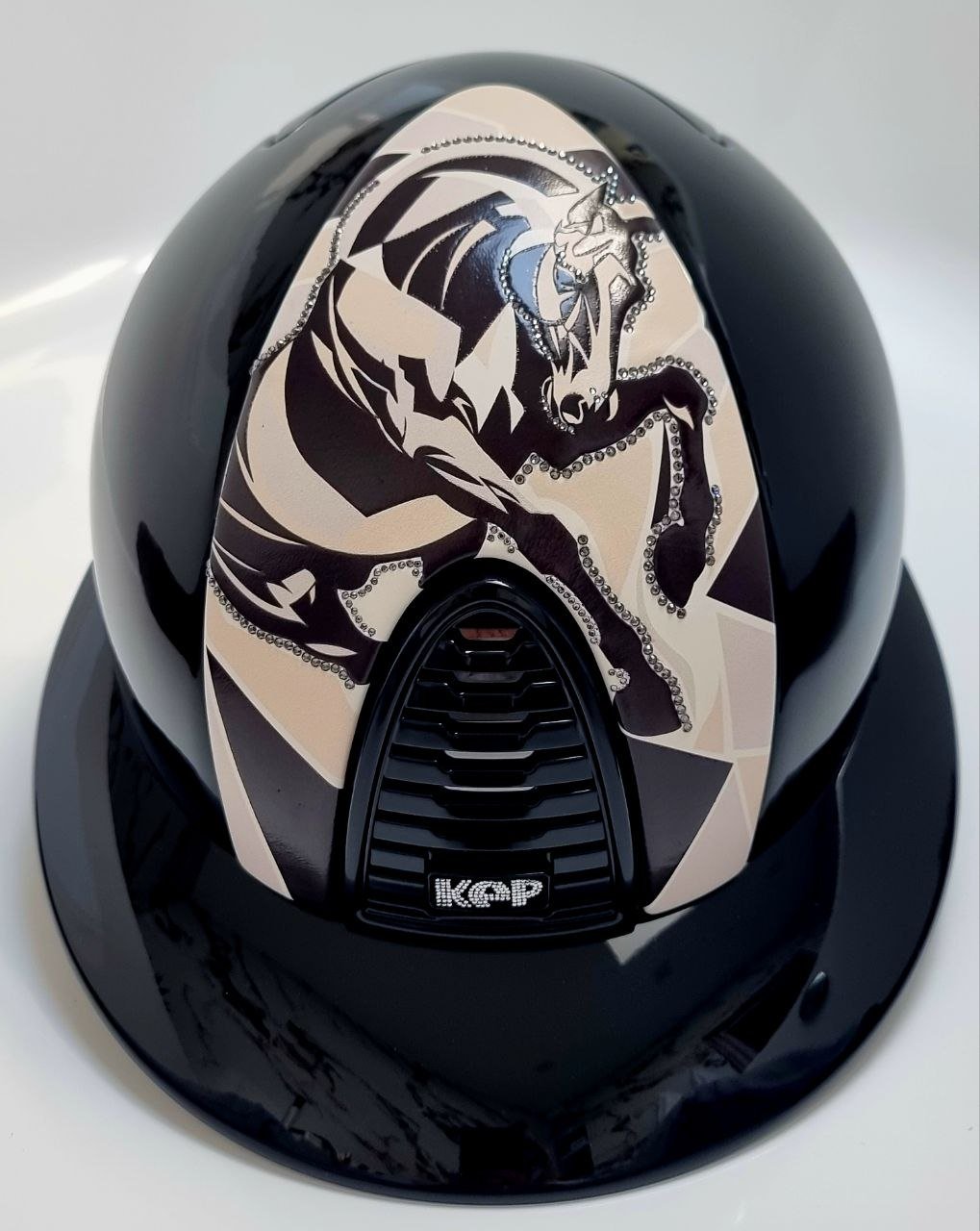 688b8b0834ce11f1b7bf00155d3e6f0a_ab59b8bf372711f1b7bf00155d3e6f0a Шолом Cromo 2.0 Polo Polish Black + Furius Brown + Crystals від KEP - Зображення 1