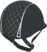 Шолом з регулюванням замшевий зі стразами Linz від HKM - Зображення 2