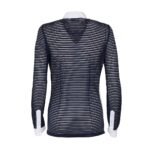 Поло турнірне жіноче з довгим рукавом Wool Stripe від Cavalleria Toscana - Зображення 2