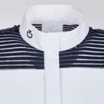 Поло турнірне жіноче з довгим рукавом Wool Stripe від Cavalleria Toscana - Зображення 3